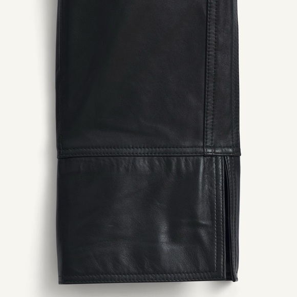 NWT Zara Genuine Leather Biker Jumpsuit - Picture 12 of 15
